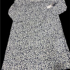Croft & Barrow Blue Floral Nightgown